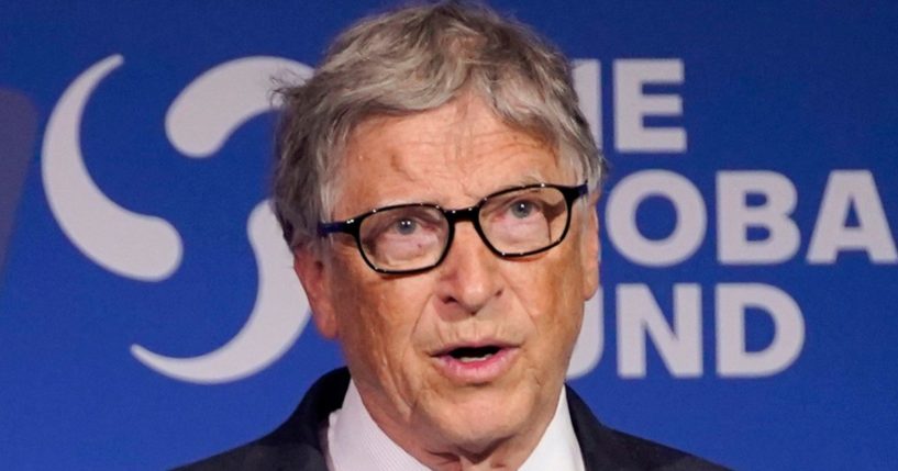 Bill Gates speaks during the Global Fund's Seventh Replenishment Conference in New York City on Sept. 21, 2022.