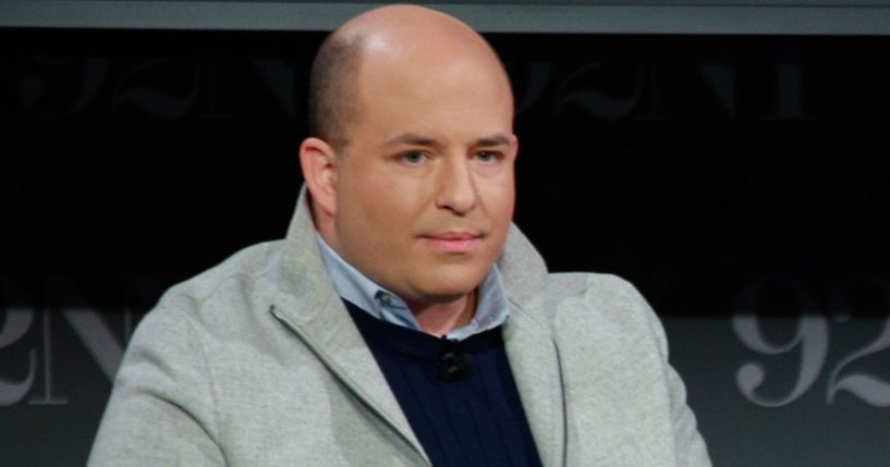 Brian Stelter speaks with Kara Swisher about his new book "Network of Lies" in New York City on Nov. 14. Stelter's book has suffered poor sales.