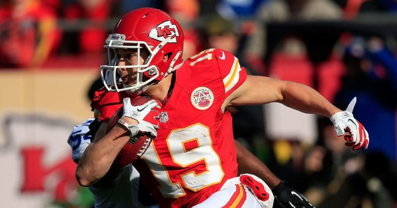 Wide receiver Devon Wylie of the Kansas City Chiefs carries the ball during a game against the Indianapolis Colts at Arrowhead Stadium on Dec. 23, 2012, in Kansas City, Missouri.