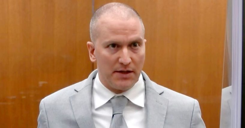 In an image taken from video, former Minneapolis police officer Derek Chauvin is seen addressing the court at the Hennepin County Courthouse, June 25, 2021, in Minneapolis. Chauvin was convicted in the killing of George Floyd while attempting to arrest him.