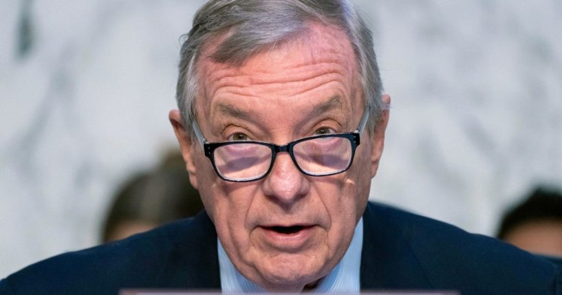 Senate Judiciary Oversight Committee Chair Sen. Dick Durbin speaks during a hearing on Capitol Hill in Washington, D.C., on June 23.