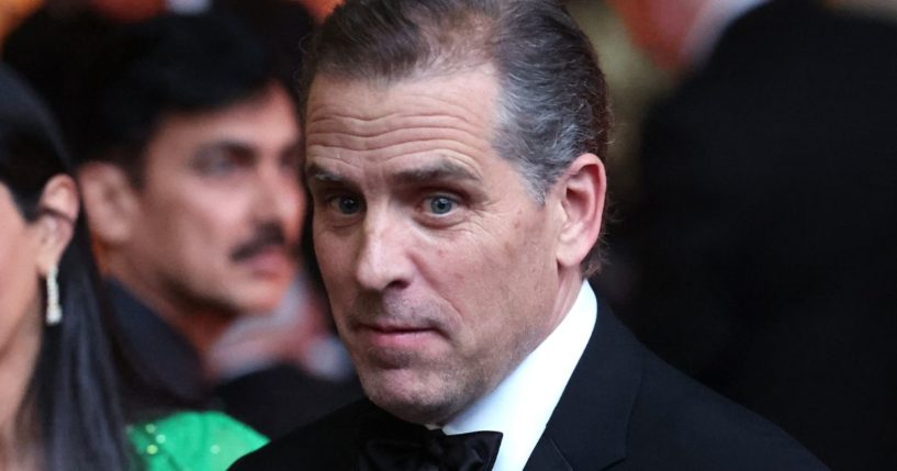 Hunter Biden, son of President Joe Biden, looks on during a State Dinner at the White House in Washington on June 22.