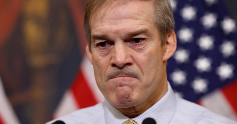 Rep. Jim Jordan holds a press conference at the U.S. Capitol in Washington, D.C., on Oct. 20. Jordan recently took to X to discuss a new House report on the weaponization of the federal government regarding censorship of conservatives social media leading up to and during the 2020 election.