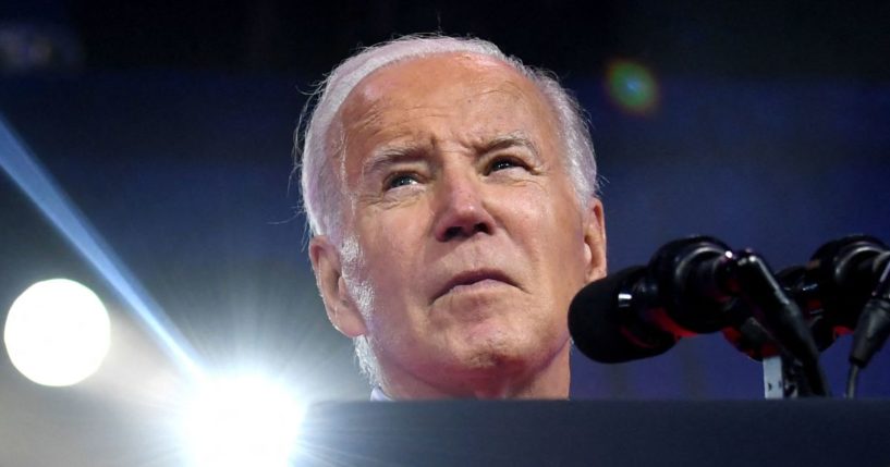 President Joe Biden speaks about the economy in Belvidere, Illinois, on Thursday.