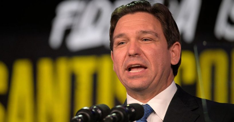 Republican presidential candidate Florida Gov. Ron DeSantis addresses attendees at the Republican Party of Florida Freedom Summit Saturday in Kissimmee, Florida.