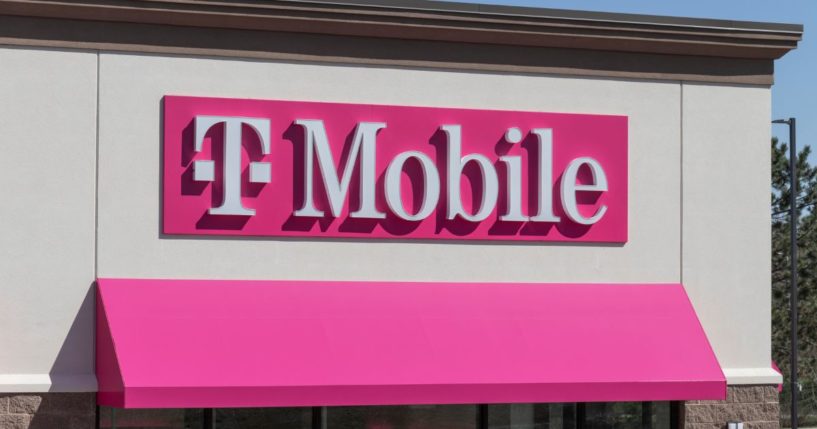 A stock photo shows a T-Mobile store in Logansport, Indiana, in 2022.