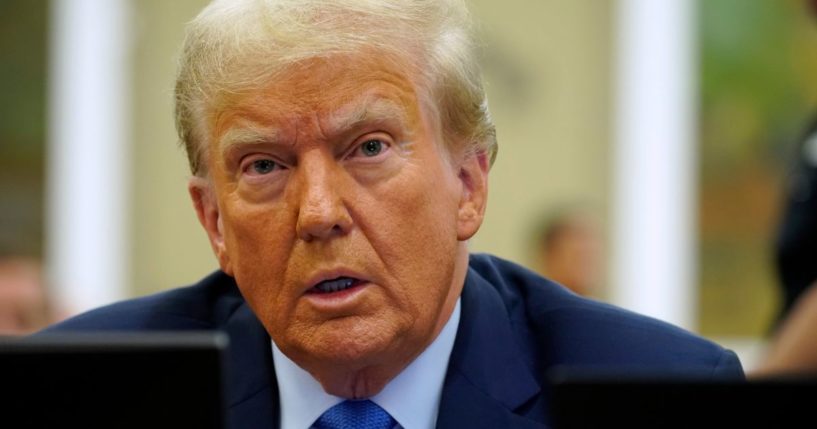 Former President Donald Trump sits in the courtroom during his civil fraud trial at New York State Supreme Court in New York on Nov. 6.