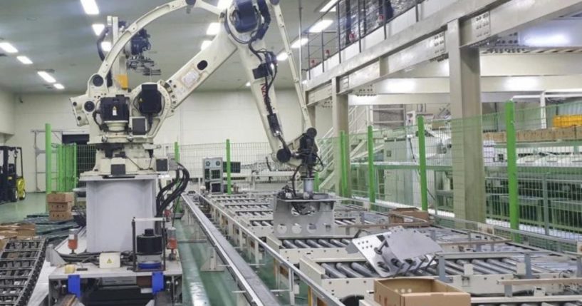 This photo shows the interior of a vegetable packaging plant where a robot fatally crushed a worker in the Goseong, South Korea, facility on Wednesday.