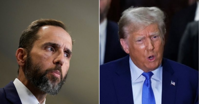 Special counsel Jack Smith, left, has filed a brief opposing cameras in the courtroom for the upcoming Washington, D.C., trial of former President Donald Trump.