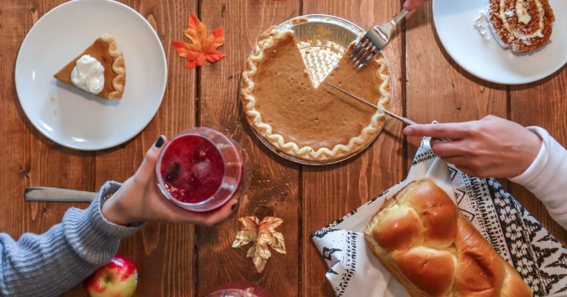 The above image is of a Thanksgiving table.