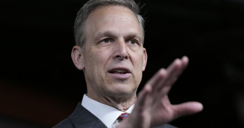 Rep. Scott Perry speaks during a news conference on Capitol Hill in Washington, D.C., on July 14.