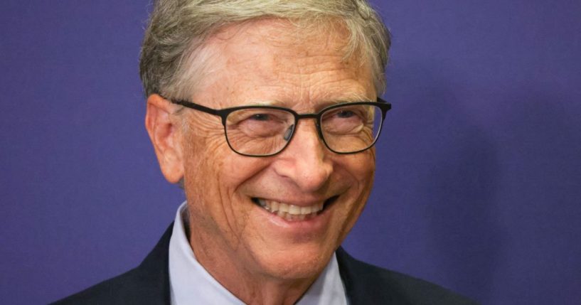 Bill Gates arrives at the European Commission's Berlaymont headquarters in Brussels on Oct. 11.