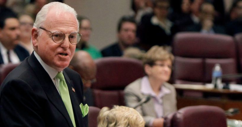 Chicago Alderman Ed Burke speaks at a City Council meeting in Chicago, May 4, 2011.