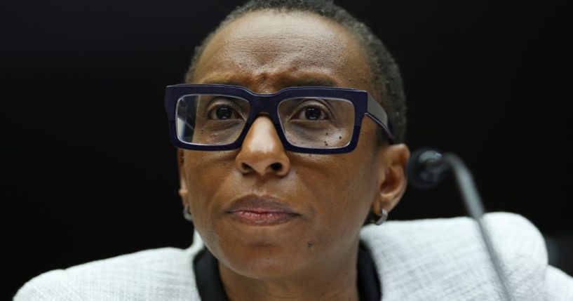 Claudine Gay, president of Harvard University, testifies before the House Education and Workforce Committee at the Rayburn House Office Building in Washington on Dec. 5.