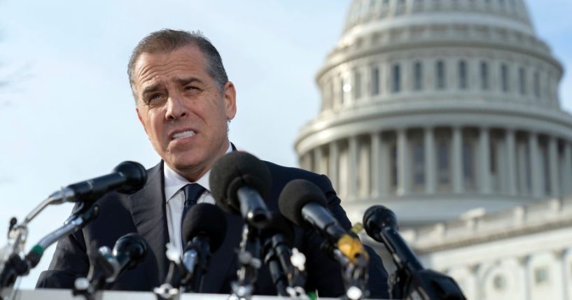 Hunter Biden speaking at a news conference