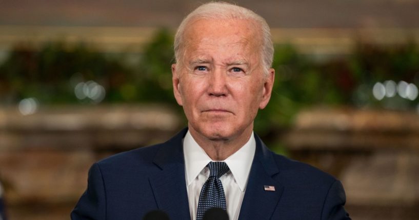 President Joe Biden delivers remarks at a news conference at the Filoli Estate in Woodside, California, on Nov. 15.