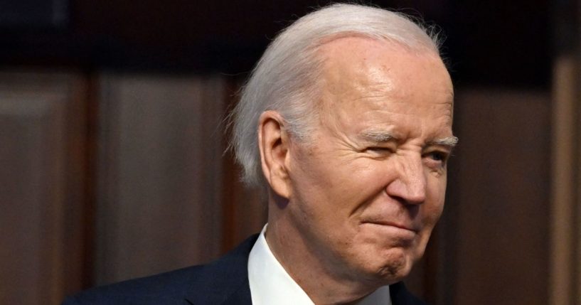 President Joe Biden speaks at a meeting of the National Infrastructure Advisory Council in the White House in Washington, D.C., on Wednesday.