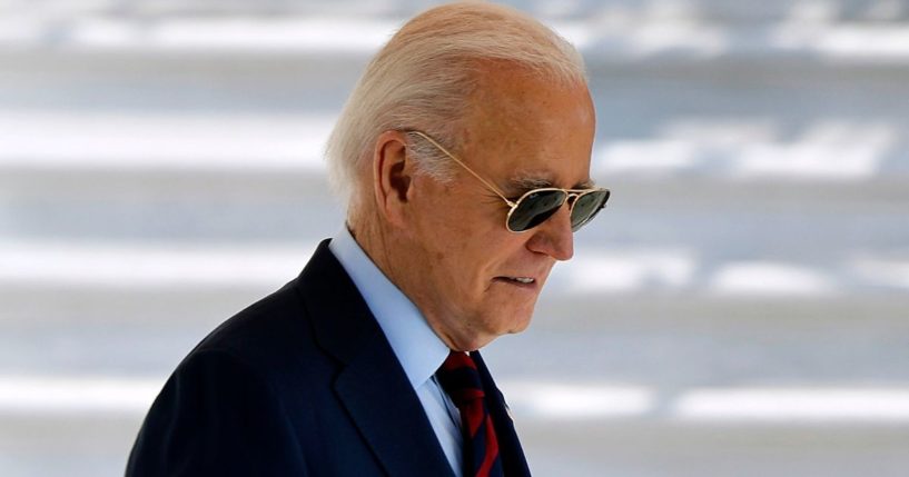 President Joe Biden departs the White House in Washington, D.C., on Monday.