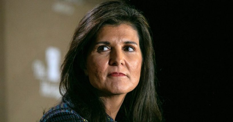 Republican presidential candidate and former U.N. Ambassador Nikki Haley attends the Thanksgiving Family Forum at the downtown Marriott in Des Moines, Iowa, on on Nov. 17.