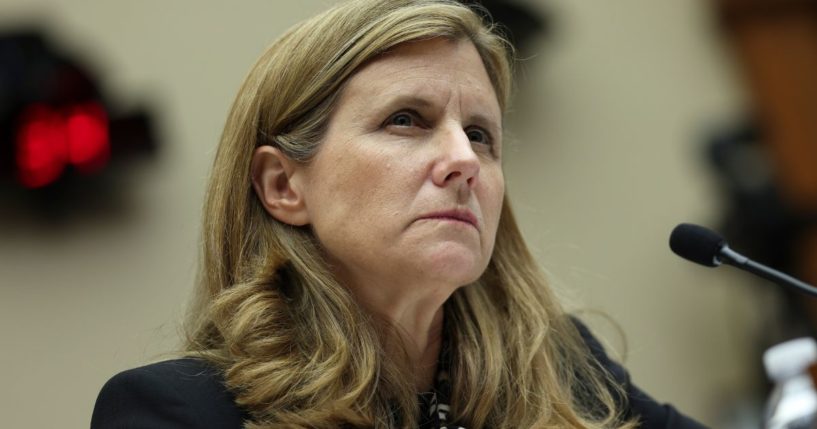 Liz Magill, then-president of the University of Pennsylvania, testifies before the House Education and Workforce Committee on Dec. 5 in Washington, D.C.