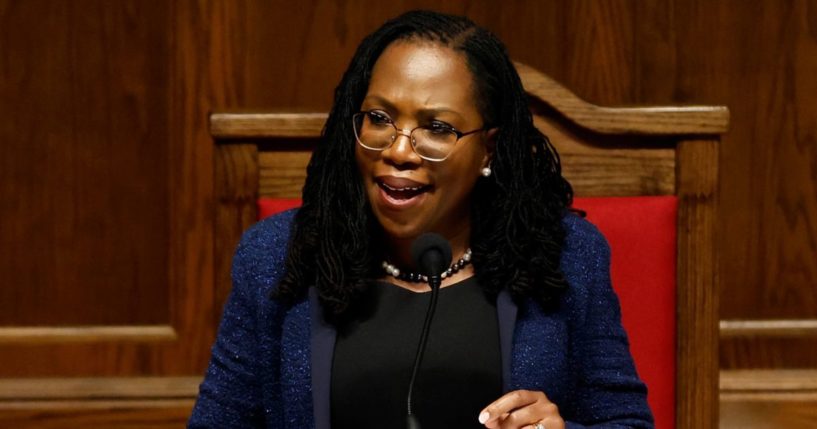 Supreme Court Justice Ketanji Brown Jackson, the first Black woman on the nation's highest court, speaks at the 60th Commemoration of the 16th Street Baptist Church bombing on Sept. 15 in Birmingham, Alabama.