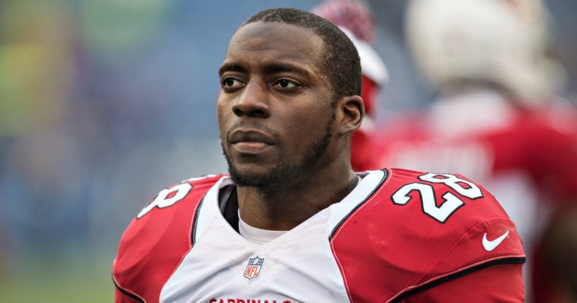 Rashard Mendenhall #28 of the Arizona Cardinals warming up before a game against the Tennessee Titans at LP Field on Friday in Nashville, Tennessee.