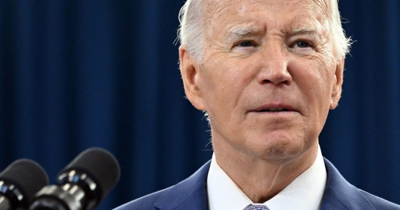 President Joe Biden speaks at Abbotts Creek Community Center in Raleigh, North Carolina, on Thursday.