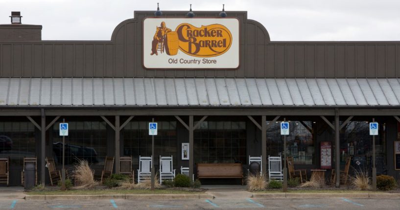 A Cracker Barrel is pictured in Kalamazoo, Michigan.