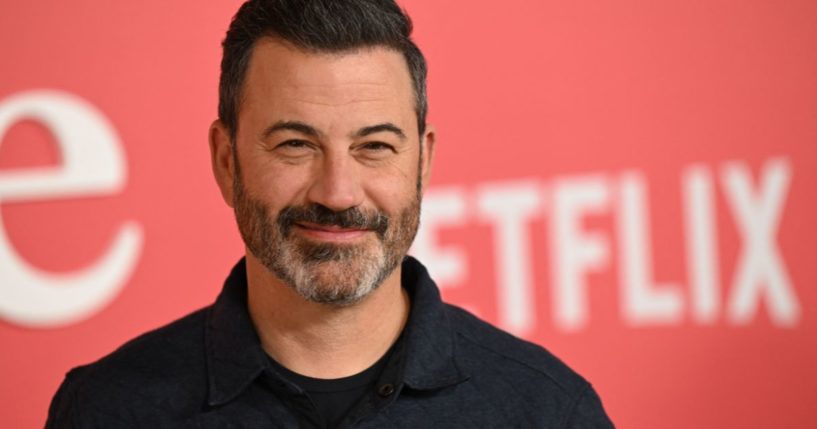 Jimmy Kimmel arrives for a premiere at the Regency Village Theater in Los Angeles on Feb. 2, 2023.