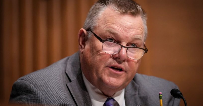 Sen. Jon Tester speaks during a Senate Banking Committee hearing on Capitol Hill on Sept. 12, 2023, in Washington, D.C.