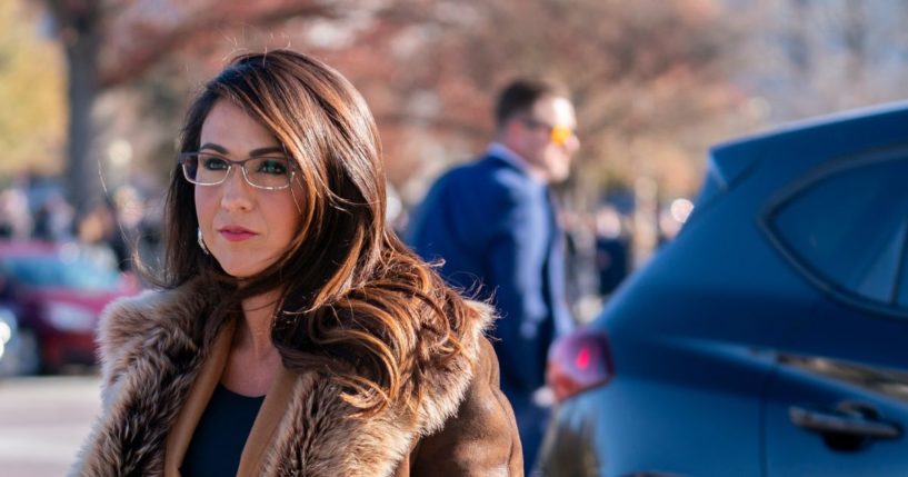 Rep. Lauren Boebert, R-Colo., arrives at the Capitol in Washington, Nov. 29, 2023. Boebert has been cleared of domestic violence allegations made by her ex-husband during an altercation at a Colorado restaurant, police said Wednesday.