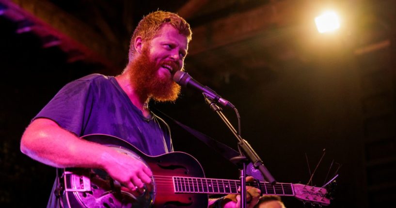 Oliver Anthony performs in Farmville, Virginia, on Aug. 26.