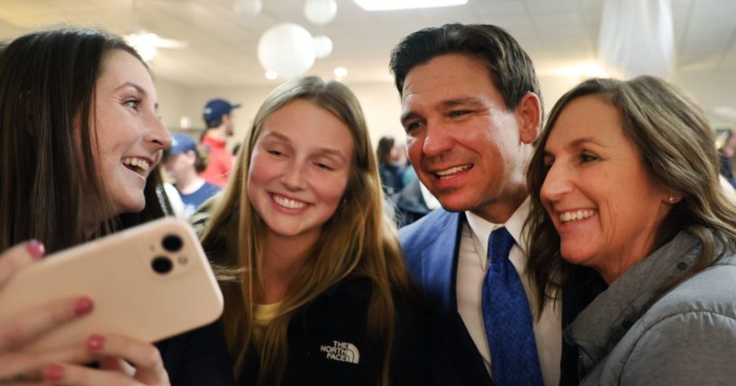 Florida Gov. Ron DeSantis greeting supporters