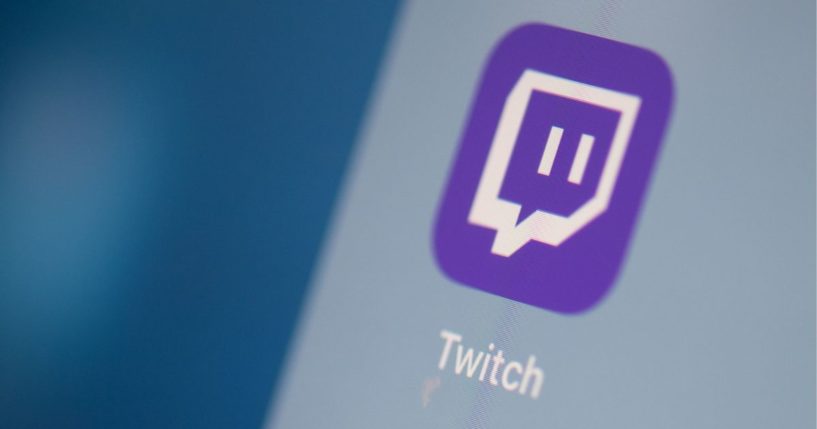 The logo of US live streaming platform Twitch.