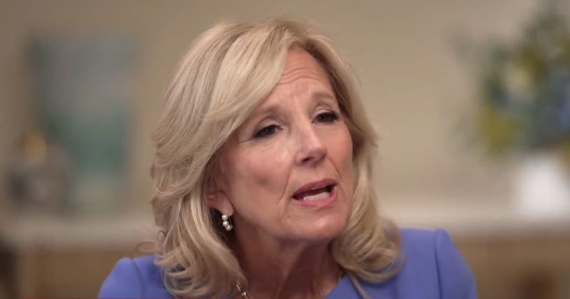 first lady Jill Biden being interviewed on "Morning Joe"