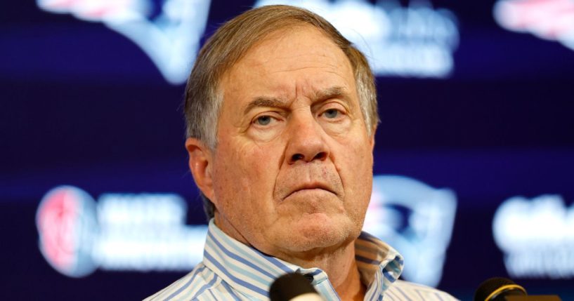 Bill Belichick speaks during a news conference after the New England Patriots' 17-3 loss to the New York Jets at Gillette Stadium in Foxborough, Massachusetts, on Jan. 7.