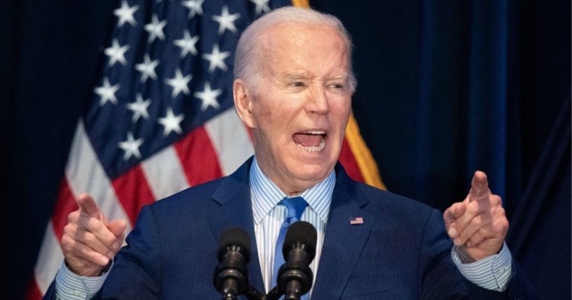 President Joe Biden speaks at the state fairgrounds in Columbia, South Carolina, on Jan. 27.