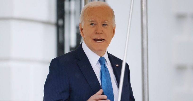 President Joe Biden walks out of the White House in Washington, D.C., before boarding the Marine One on Wednesday.