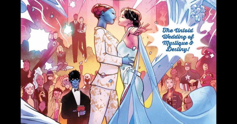 In an upcoming comic from Marvel, a character well-known for his faith performs a lesbian wedding.