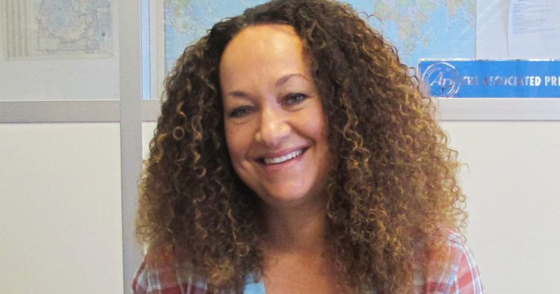 Rachel Dolezal poses at the bureau of The Associated Press in Spokane, Washington, on March 20, 2017.