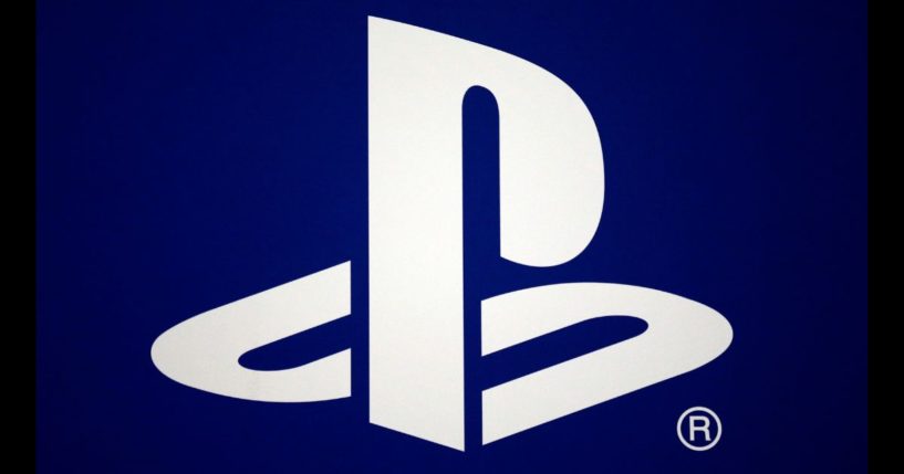 The PlayStation logo displayed during "Paris Games Week" in 2019 in Paris, France.