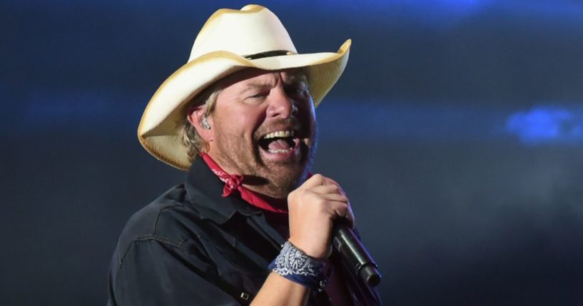 Toby Keith performs during the Country Thunder music festival in Florence, Arizona, on April 7, 2018.