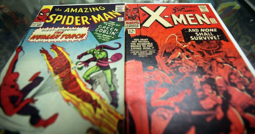 Issues of "The Amazing Spider-Man" and "The X-Men" as seen at St. Mark's Comics in 2009.