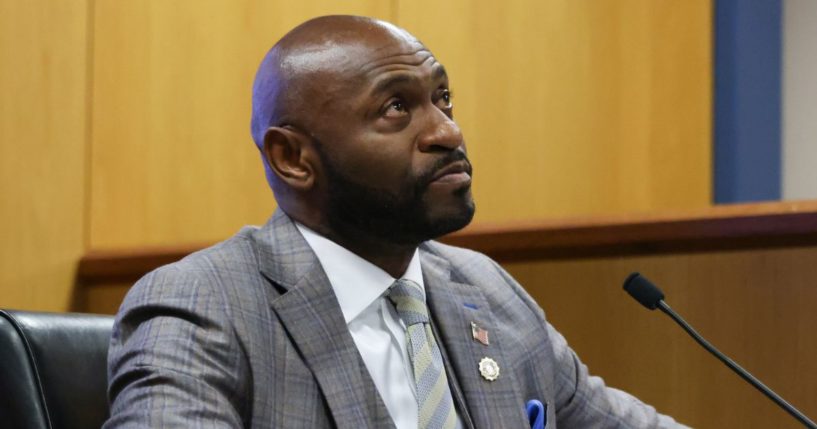 Fulton County, Georgia, special prosecutor Nathan Wade looks on during a hearing in the case of the State of Georgia v. Donald Trump at the Fulton County Courthouse in Atlanta on Thursday.