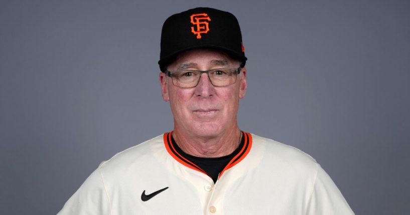 This is a 2024 photo of manager Bob Melvin of the San Francisco Giants in uniform.