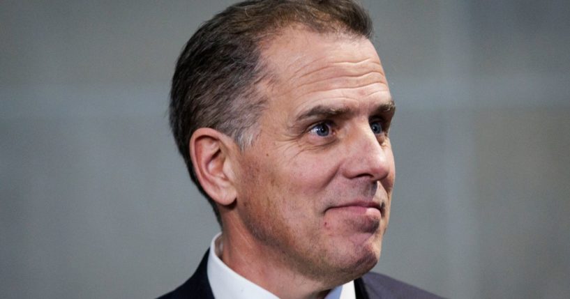 Hunter Biden, son of President Joe Biden, listens as his attorney Abbe Lowell makes a statement to the press following a closed-door deposition before lawmakers in the O'Neill House Office Building in Washington on Feb. 28.