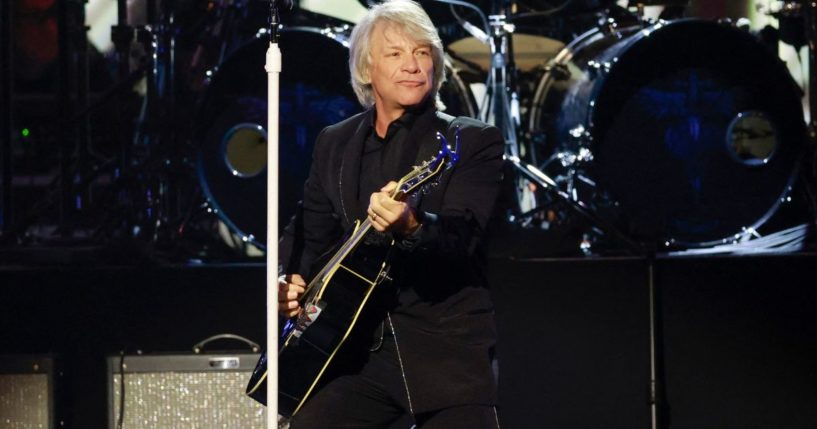 Jon Bon Jovi performs on stage during the 2024 MusiCares Person of the Year gala in Los Angeles, California, on Feb. 2.