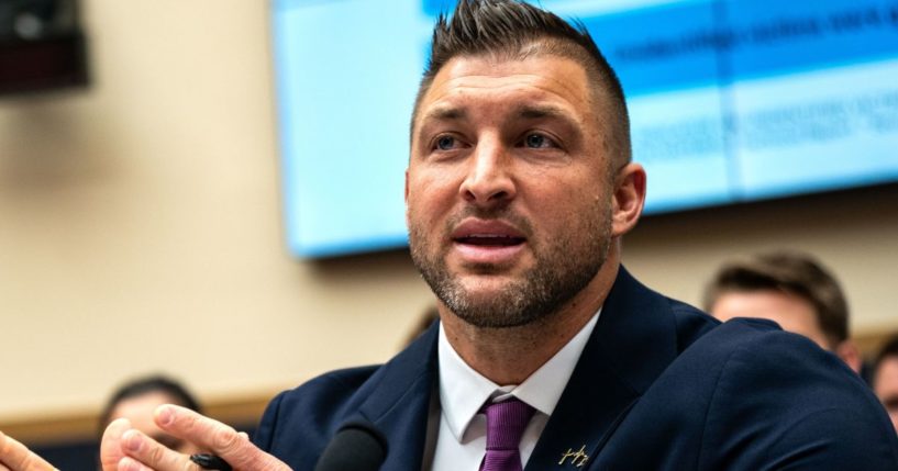 Tim Tebow testifies before the House Judiciary Subcommittee on Crime and Federal Government Surveillance on Capitol Hill in Washington, D.C., on Wednesday.