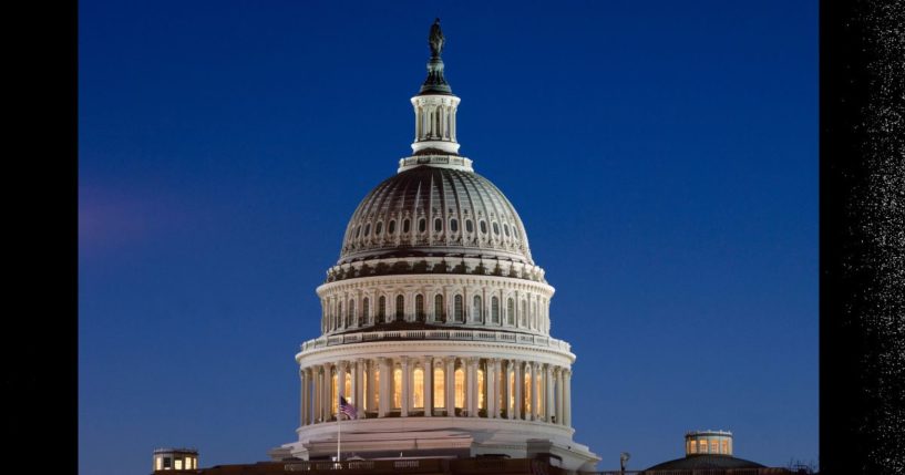 The U.S. Capitol Rotunda in Washington, D.C. is seen at dawn in an undated file photo.