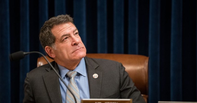 Tennessee GOP Rep. Mark Green, chairman of the House Homeland Security Committee, prepares before the start of a committee hearing titled "Havoc in the Heartland: How Secretary Mayorkas' Failed Leadership Has Impacted the States," at the U.S. Capitol on Jan. 10.